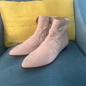 ECCO Women's Ankle Boots Sz 39 Grey Rose Shape Pointy Ballerina Box 2